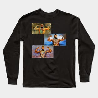 Mr. T Flexing Paintings Long Sleeve T-Shirt